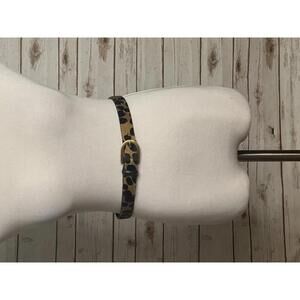 Vintage Casual Corner classic mob wife calf-hair leopard print belt Size Small
